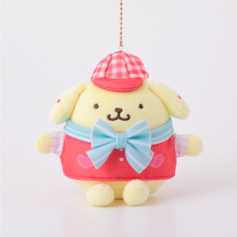 [POMPOMPURIN  VALENTINE] "Ichigo Shinbun 50th Anniversary x Munyugurumi Patio POPUP STORE" Plush Keychain