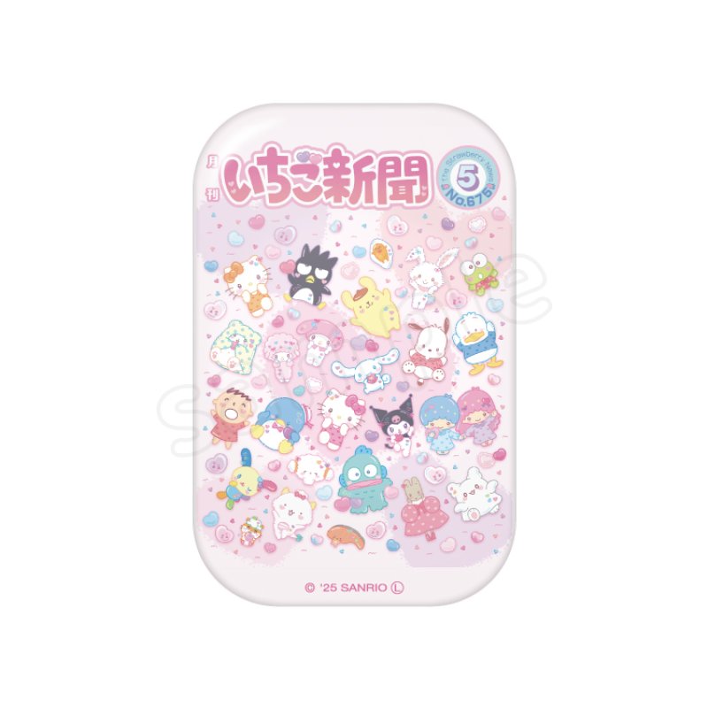 [NO. 675 / HEARTS] "Ichigo Shinbun 50th Anniversary x Munyugurumi Patio POPUP STORE Cover Collection" Square Can Badge