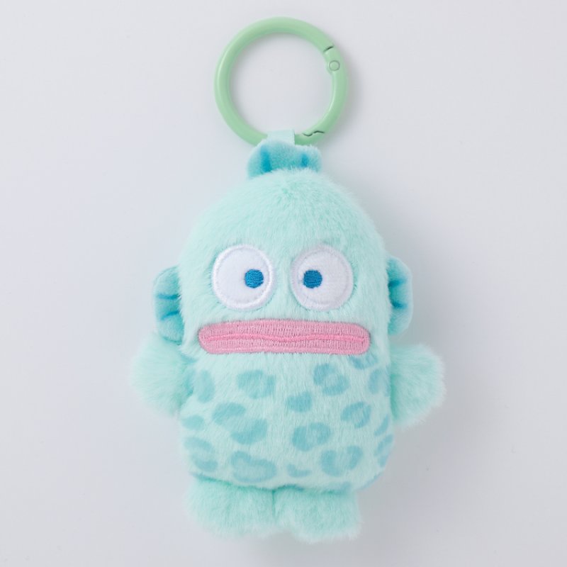 [HANGYODON] "Sanrio Leopard Print Heart Fuwafuwa Friends" Plush Keychain
