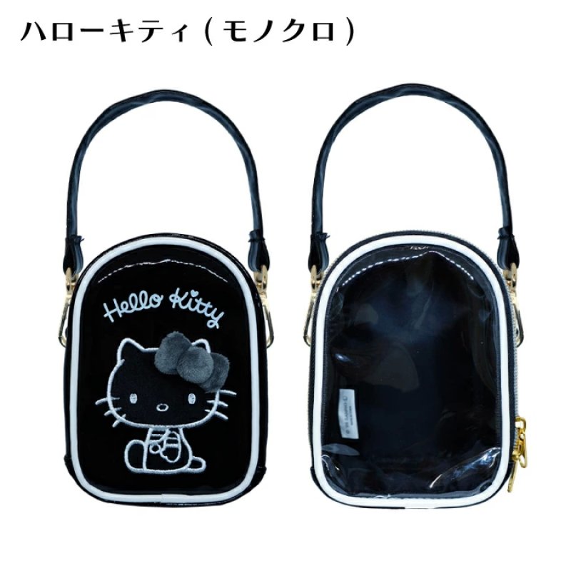 [HELLO KITTY / MONOCHROME] "Sanrio Heisei Retro" Window Mini Pouch