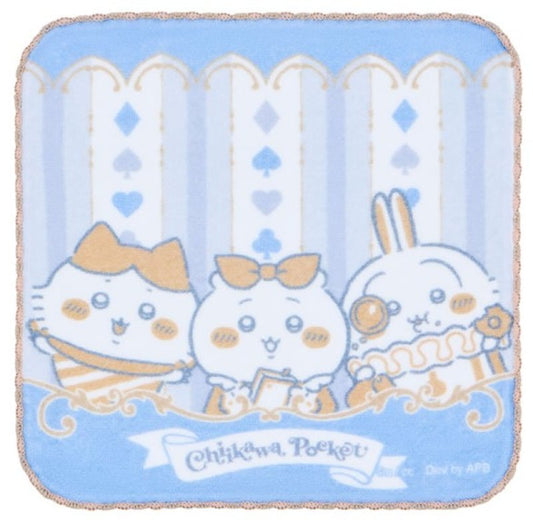 [BLUE] LIMITED "Chiikawa Pocket POP UP STORE Alice in Wonderland" Petit Towel