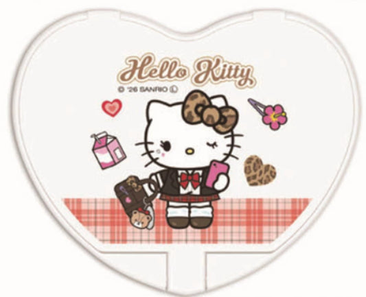 [WHITE] "Hello Kitty After School Girls" Heart Mirror