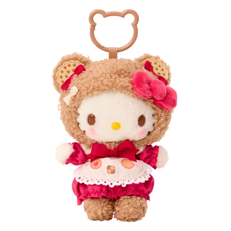 [HELLO KITTY] "Sanrio Cookie Mokomoko Bear" Plush Kecyhain