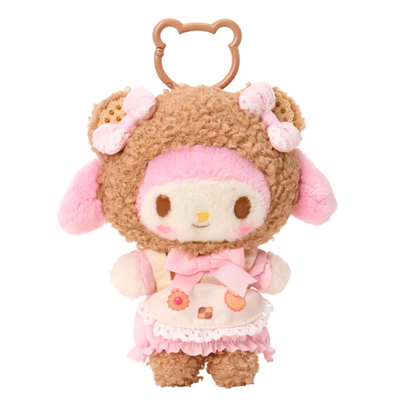 [MY MELODY] "Sanrio Cookie Mokomoko Bear" Plush Kecyhain