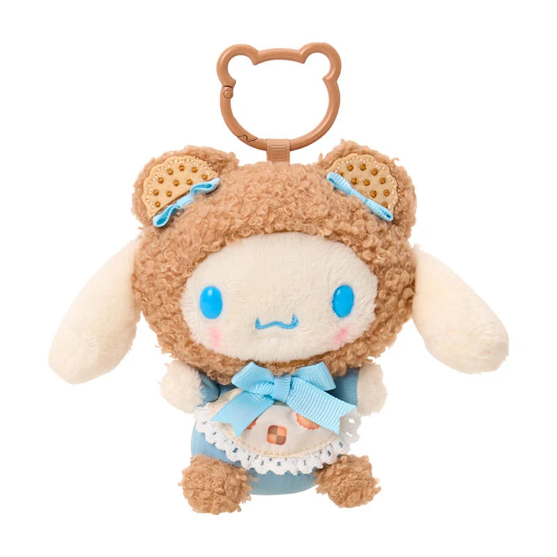 [CINNAMOROLL] "Sanrio Cookie Mokomoko Bear" Plush Kecyhain