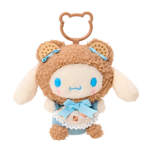 [CINNAMOROLL] "Sanrio Cookie Mokomoko Bear" Plush Kecyhain