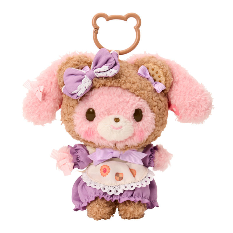 [BONBONRIBBON] "Sanrio Cookie Mokomoko Bear" Plush Kecyhain