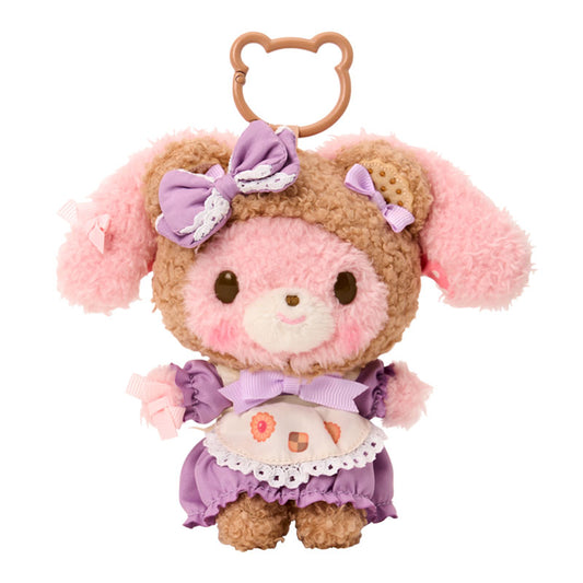 [BONBONRIBBON] "Sanrio Cookie Mokomoko Bear" Plush Kecyhain