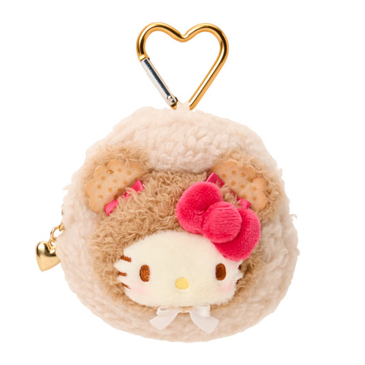 [HELLO KITTY] "Sanrio Cookie Mokomoko Bear" Mini Pouch with Carabiner