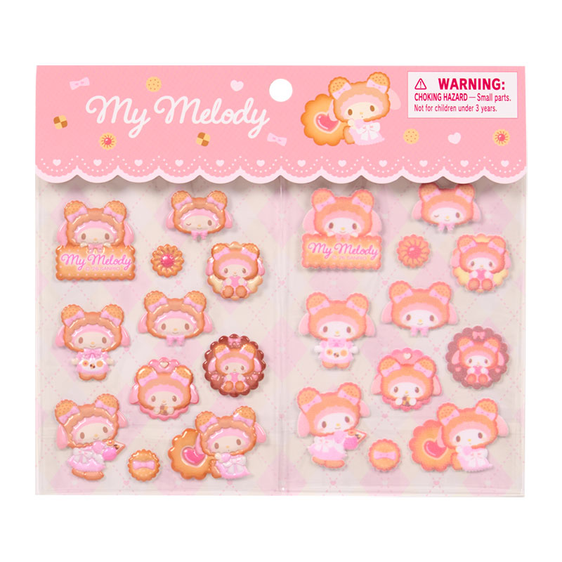 [MY MELODY] "Sanrio Cookie Mokomoko Bear" Sticker Sheet