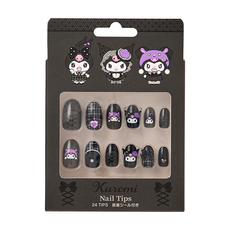 "Kuromi Pitch Black Mode" Nail Tips