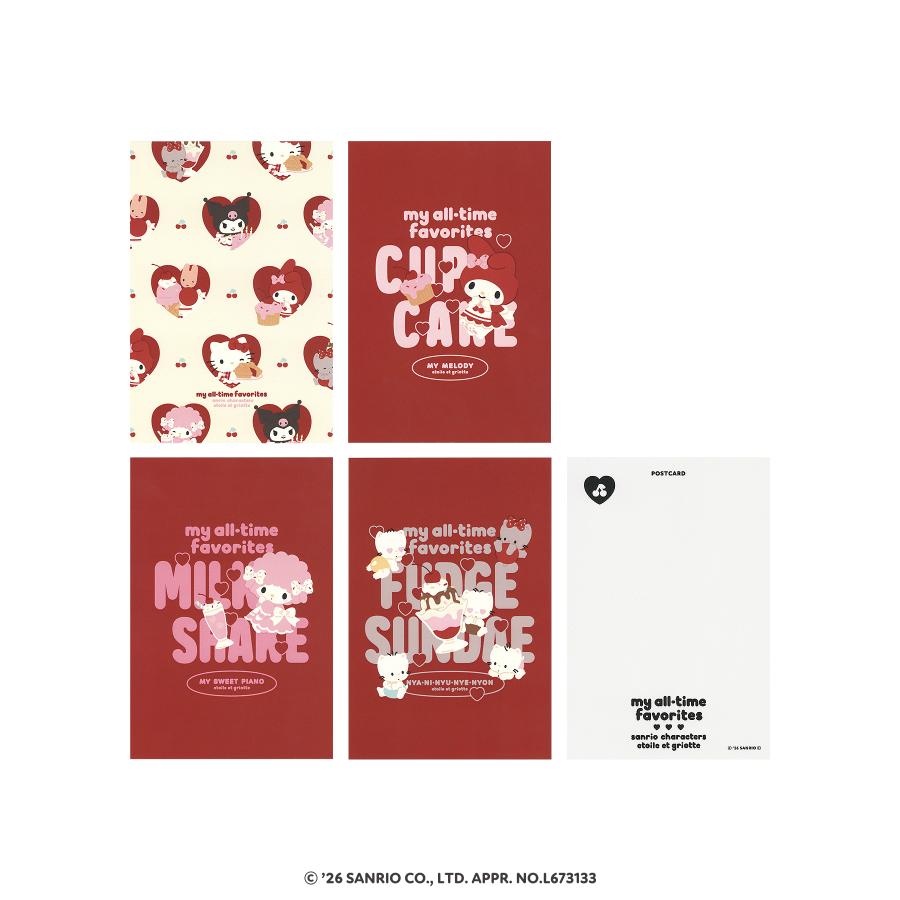 [BIEGE] "Sanrio x Etoile et Griotte My All-time Favorites" Postcard Set