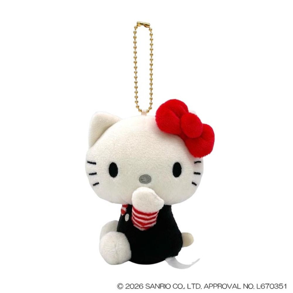 [HELLO KITTY / STRIPED] "Sanrio Retro" Plush Keychain