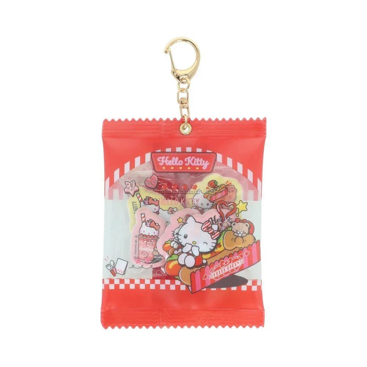 [HELLO KITTY] "Sanrio American Diner" Mini Pouch with Sticker Flakes