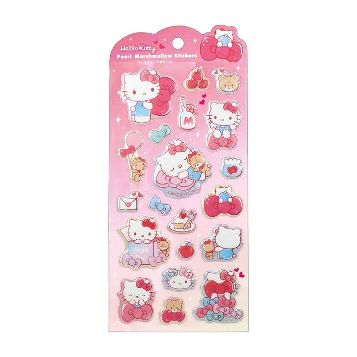 [HELLO KITTY] "Sanrio Pearl Marshmallow" Sticker Sheet
