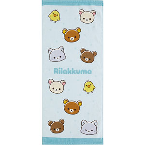 "Rilakkuma & Awawa Neko" Face Towel