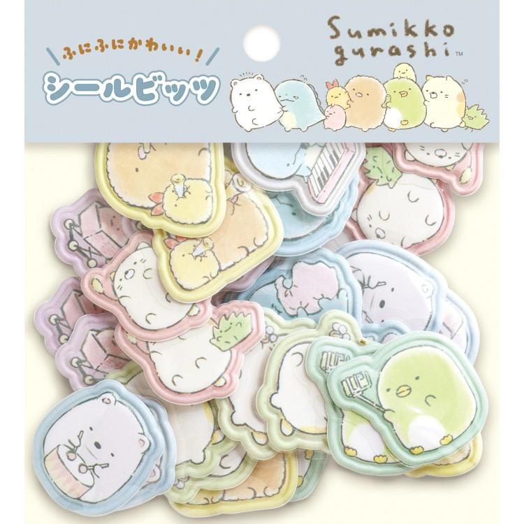 [BLUE / SUMIKKO GURASHI] "San-x Puffy" Sticker Flakes