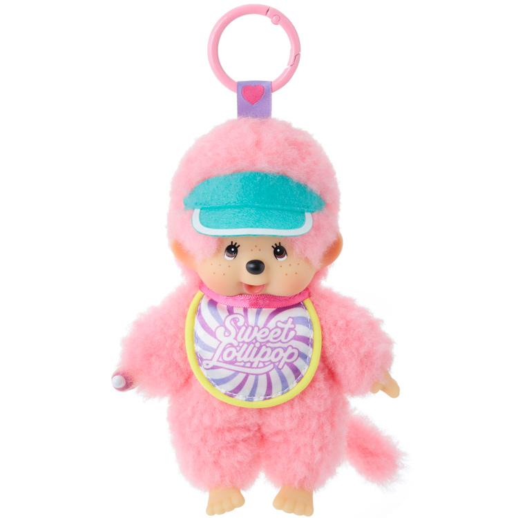 [PINK] "Monchhichi Sweet" Plush Keychain