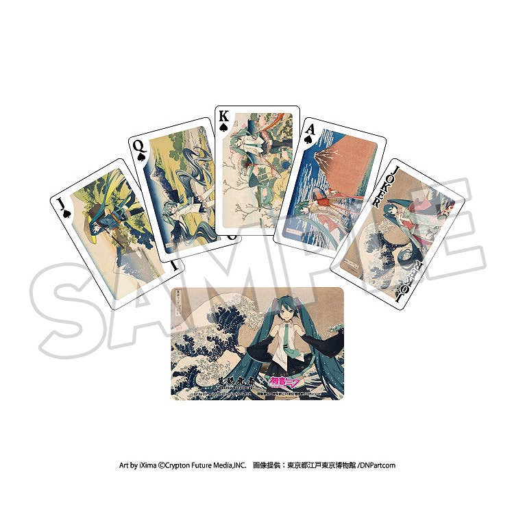 "Hokusai Katsushika x Hatsune Miku" Playing Cards
