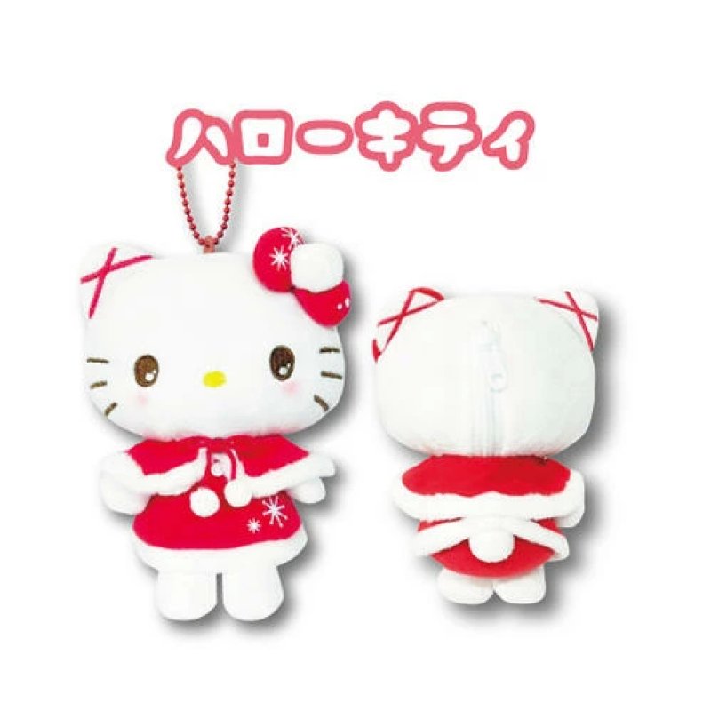 [HELLO KITTY] "Sanrio Red Winter Series" Plush Pouch