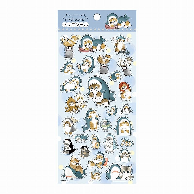 [3469 / SHARK] "Mofusand" Sticker Sheet - Rosey’s Kawaii Shop