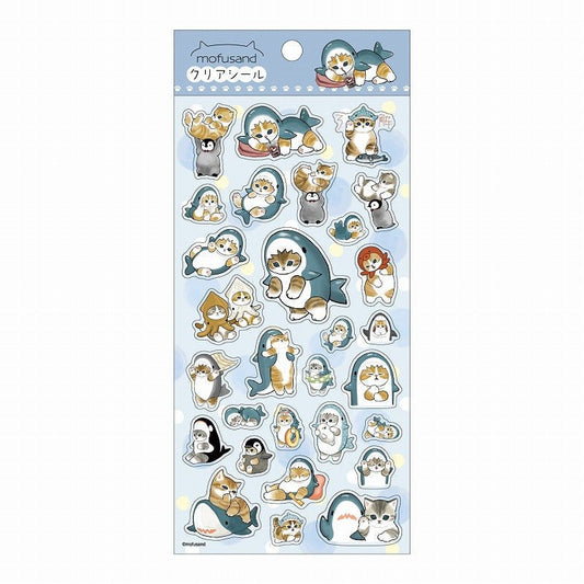 [3469 / SHARK] "Mofusand" Sticker Sheet - Rosey’s Kawaii Shop