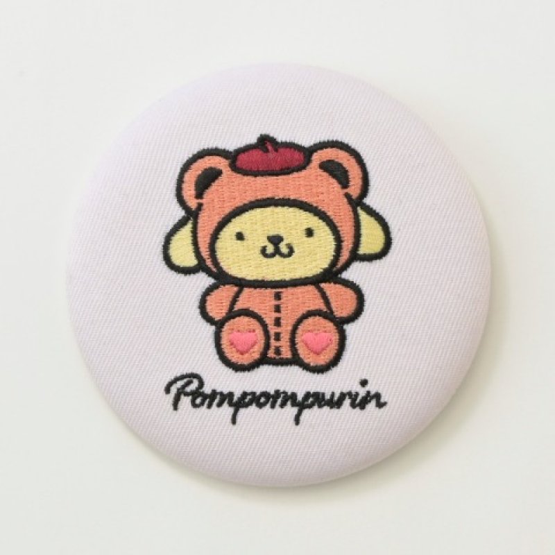 [POMPOMPURIN] AVAIL "Sanrio Bear Motif" Embroidered Can Badge