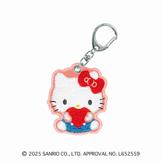 [HELLO KITTY] "Sanrio Fluffy Embroidery Sagara" Keychain
