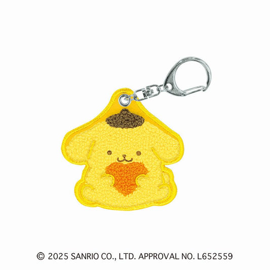 [POMPOMPURIN] "Sanrio Fluffy Embroidery Sagara" Keychain