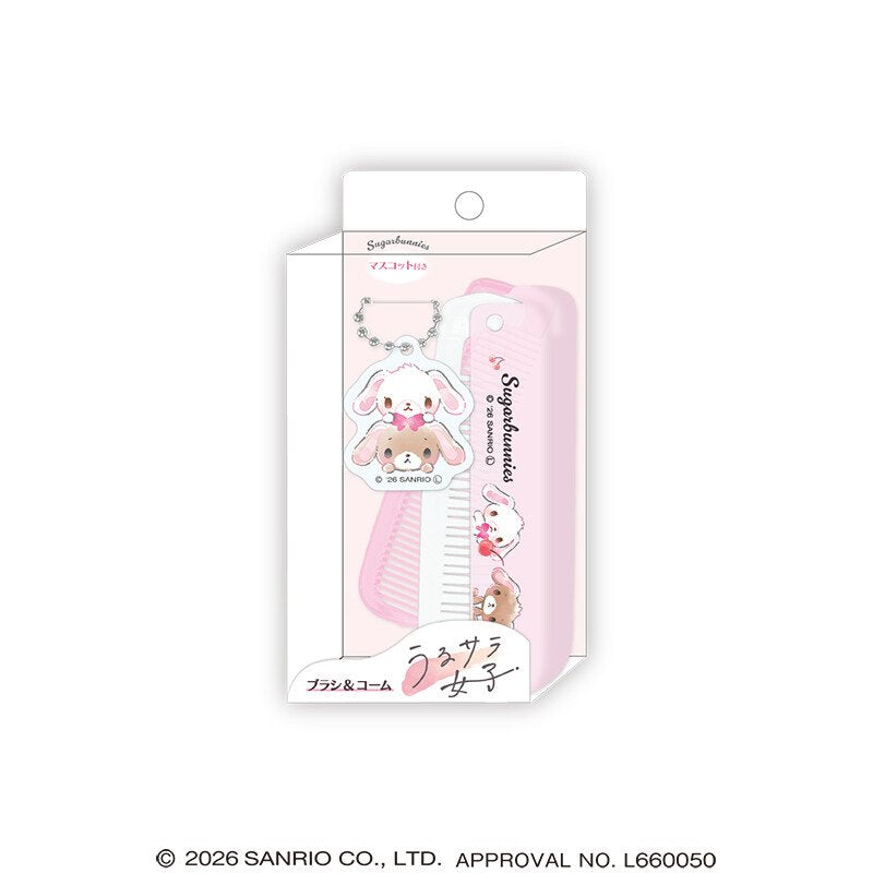 "Sugarbunnies Cherry Pink" Brush & Comb