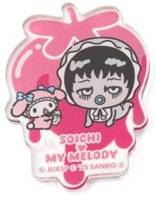 [MY MELODY / SOICHI] "Junji Ito & Sanrio Characters Nakayoshi Deformed" Acrylic Sticker