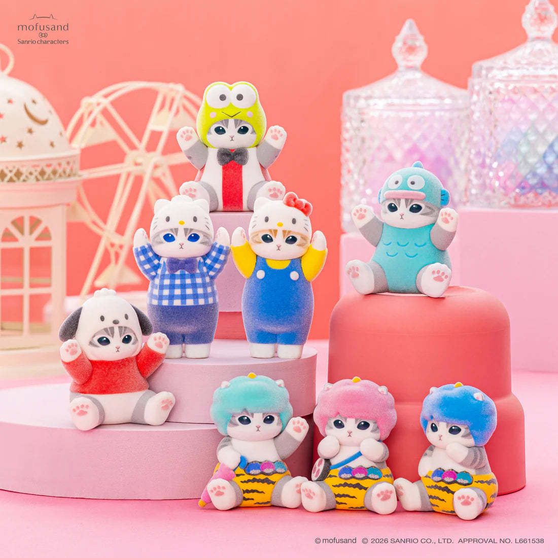 [VOL 1 / RED] "Mofusand x Sanrio Mofumofu Flocky Figure" Blind