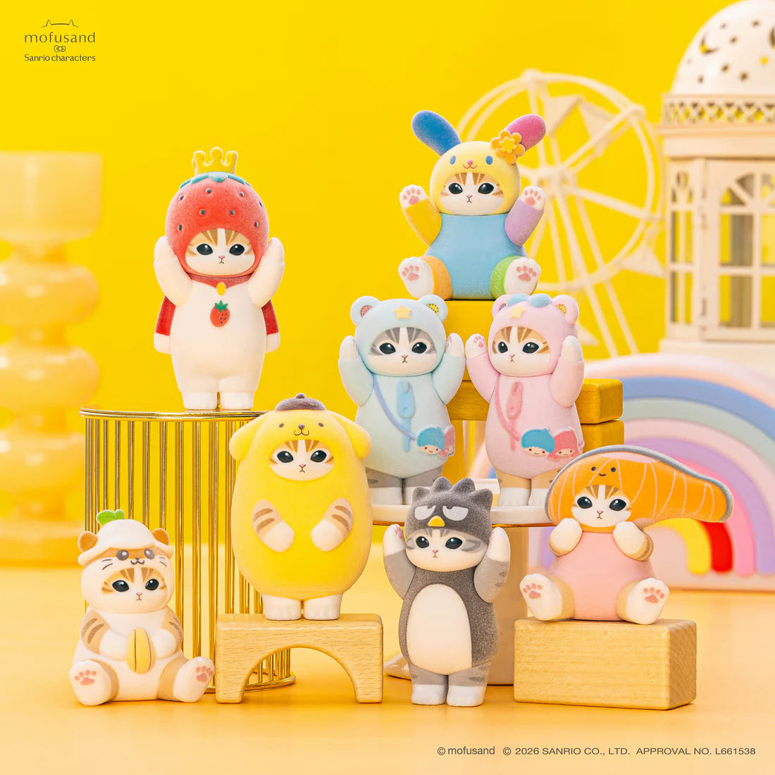 [VOL 3 / YELLOW] "Mofusand x Sanrio Mofumofu Flocky Figure" Blind