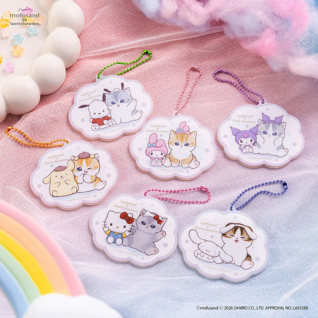 "Mofusand x Sanrio Mini Mirror Keychain" Blind