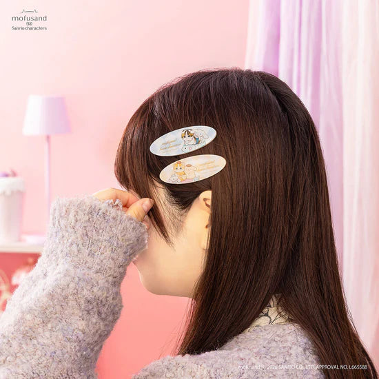 [POMPOMPURIN] "Mofusand x Sanrio" Oval Clip Set