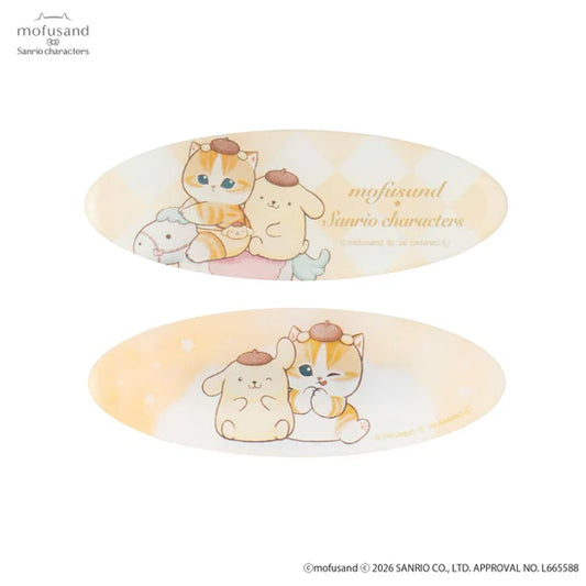 [POMPOMPURIN] "Mofusand x Sanrio" Oval Clip Set