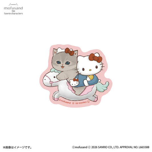 [HELLO KITTY] "Mofusand x Sanrio" Die-Cut Sticker