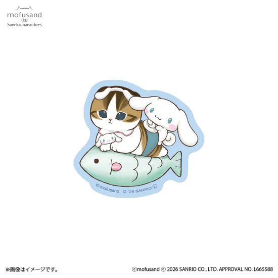 [CINNAMOROLL] "Mofusand x Sanrio" Die-Cut Sticker