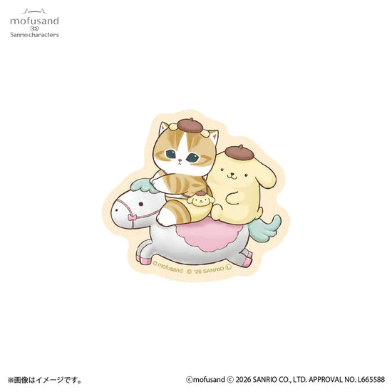 [POMPOMPURIN] "Mofusand x Sanrio" Die-Cut Sticker