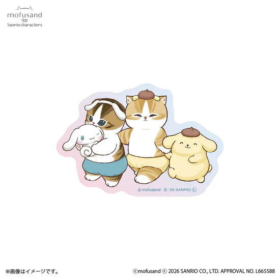 [CINNAMOROLL / POMPOMPURIN] "Mofusand x Sanrio" Die-Cut Sticker