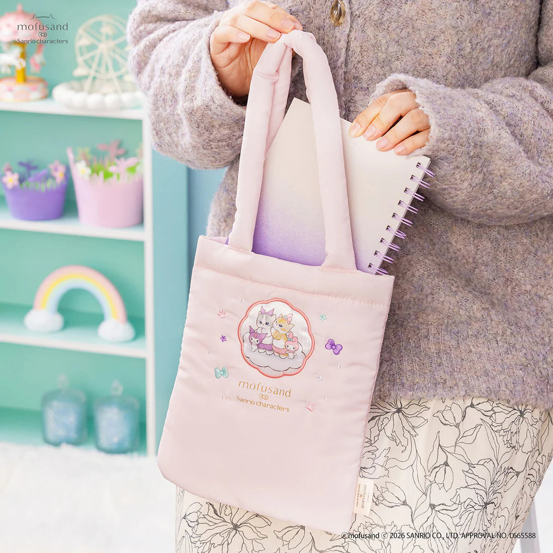 [KUROMI / MY MELODY] "Mofusand x Sanrio" Mini Tote Bag