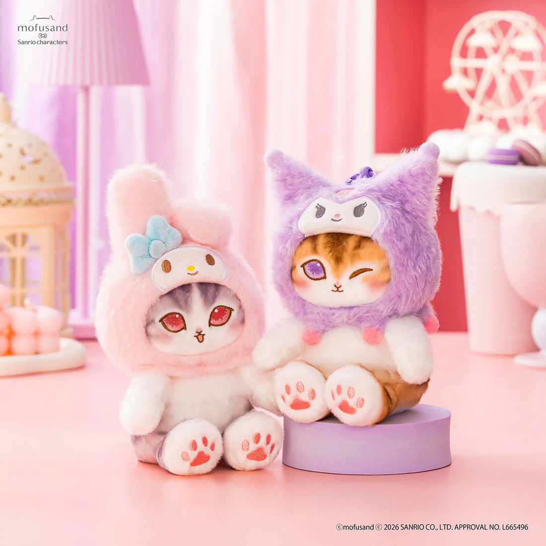 [MY MELODY] "Mofusand x Sanrio Potefuwa" Plush Keychain