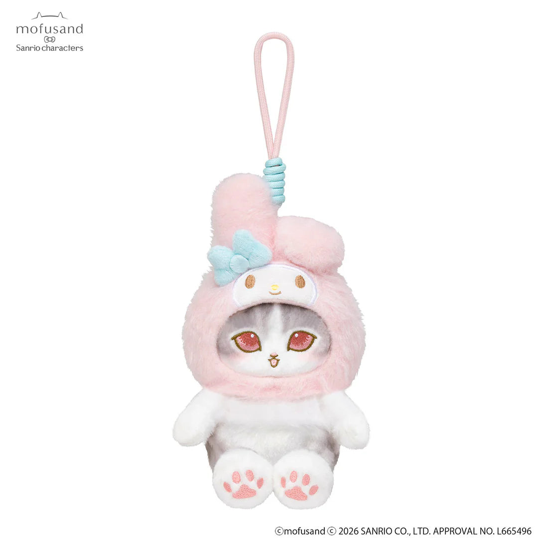 [MY MELODY] "Mofusand x Sanrio Potefuwa" Plush Keychain