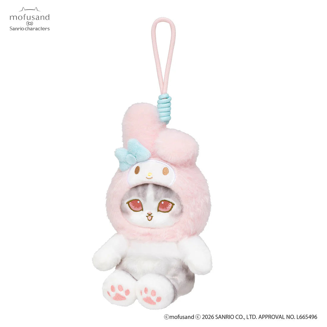 [MY MELODY] "Mofusand x Sanrio Potefuwa" Plush Keychain