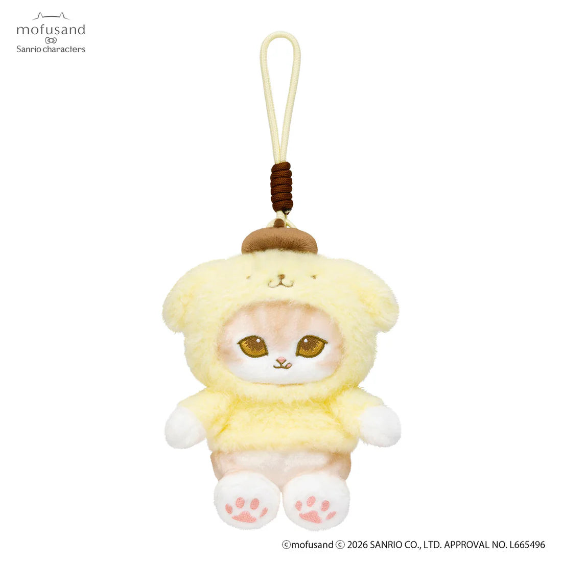 [POMPOMPURIN] "Mofusand x Sanrio Potefuwa" Plush Keychain