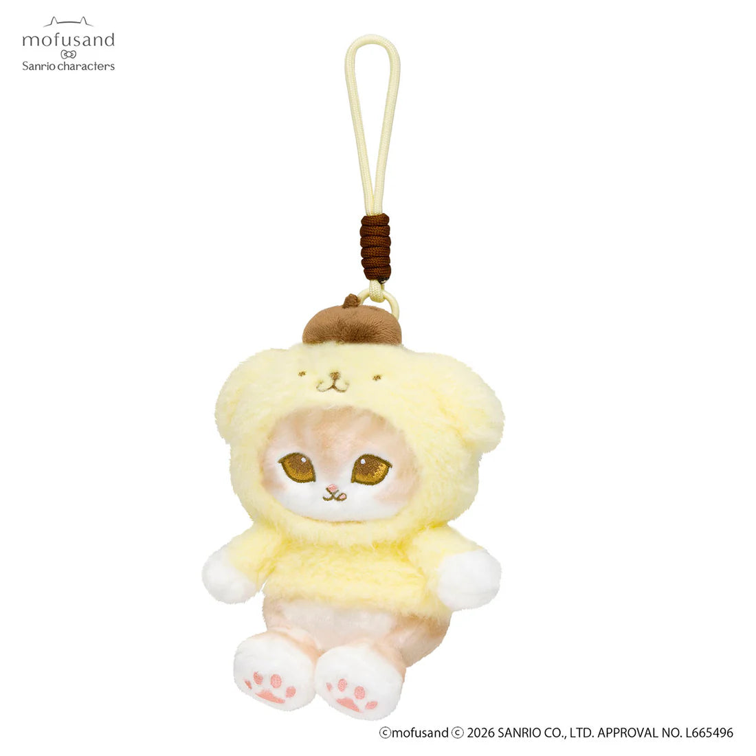 [POMPOMPURIN] "Mofusand x Sanrio Potefuwa" Plush Keychain