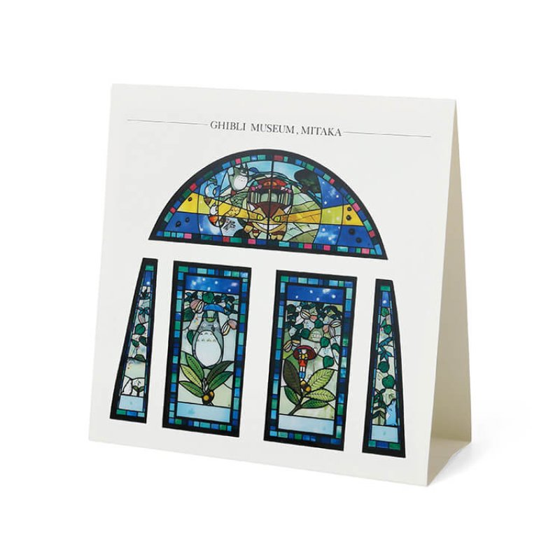 [MY NEIGHBOR TOTORO] LIMITED "Ghibli Museum" Stained Glass Postcard