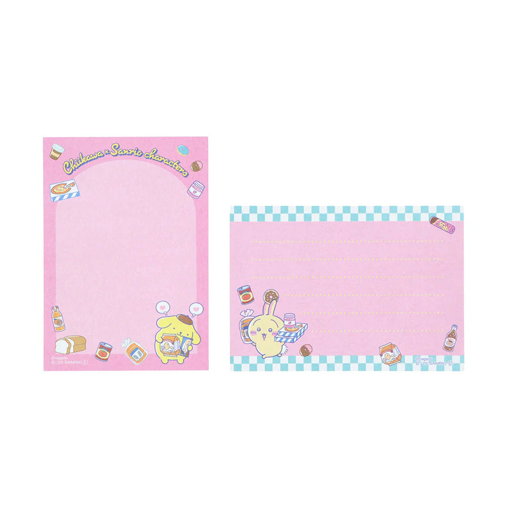 [POMPOMPURIN] "Chiikawa x Sanrio" Mini Memo