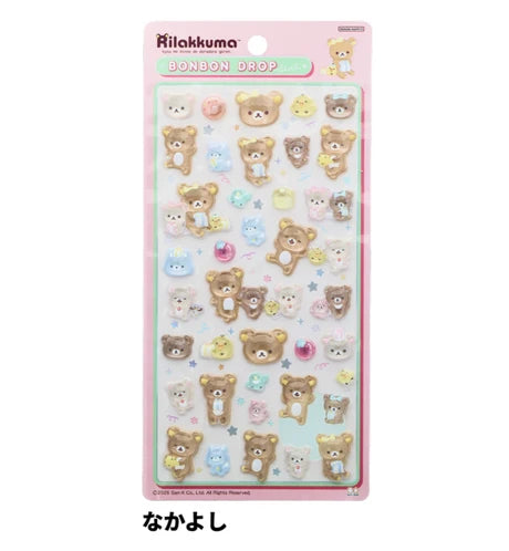 [PINK] "Rilakkuma" Bonbon Drop Sticker Sheet