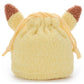 [PIKACHU] "Pokemon Poke Peace" Plush Drawstring Bag